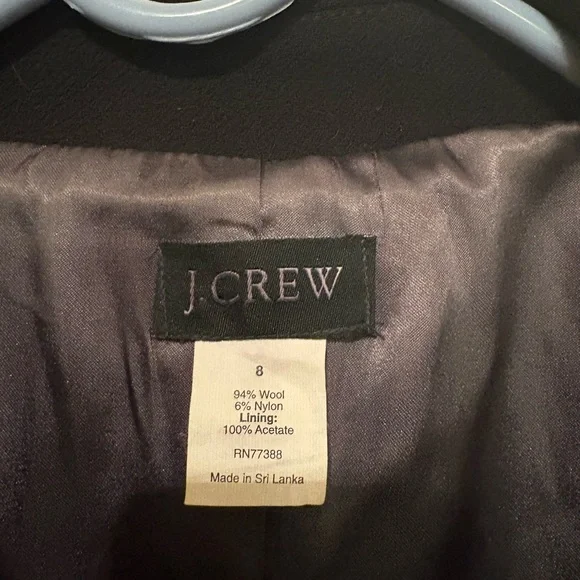 J Crew wool coat with bell sleeves, black, women’s sz 8 - Picture 6 of 11